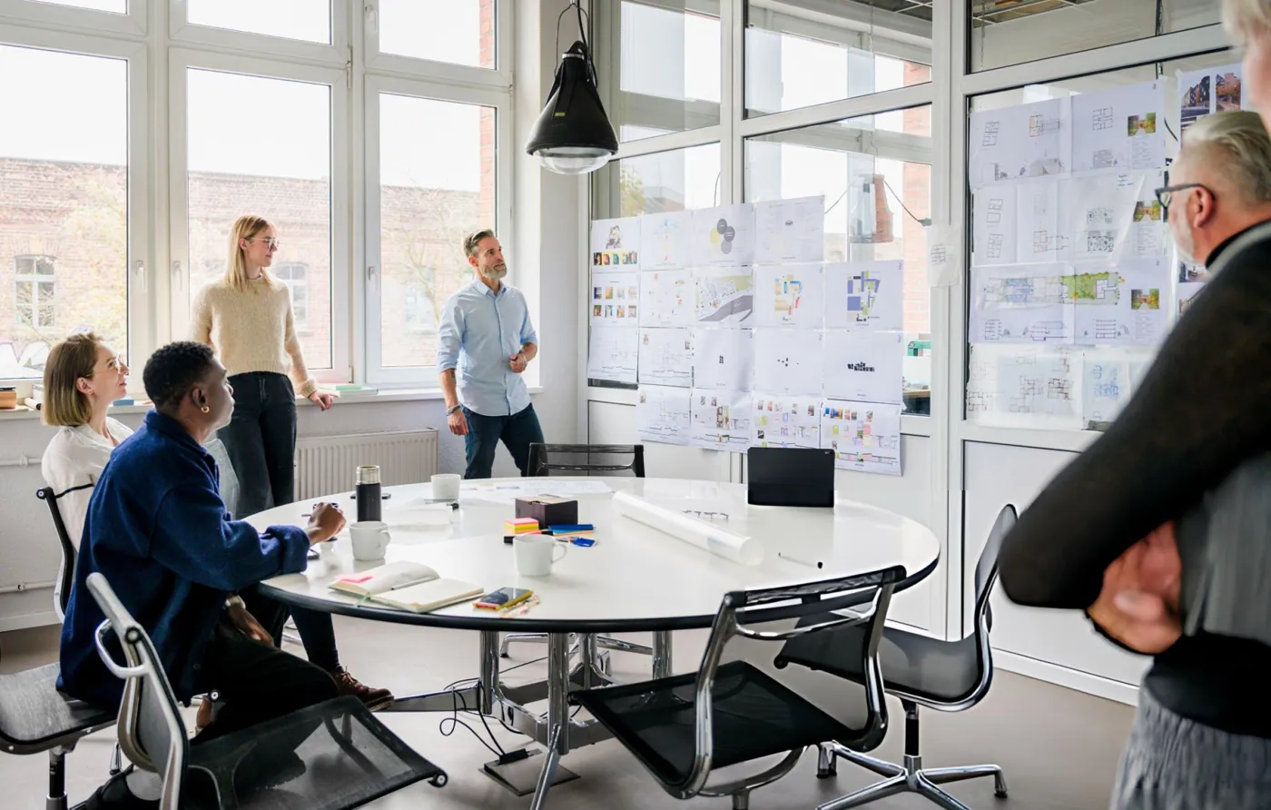 A cleaned and prepared open-plan office interior